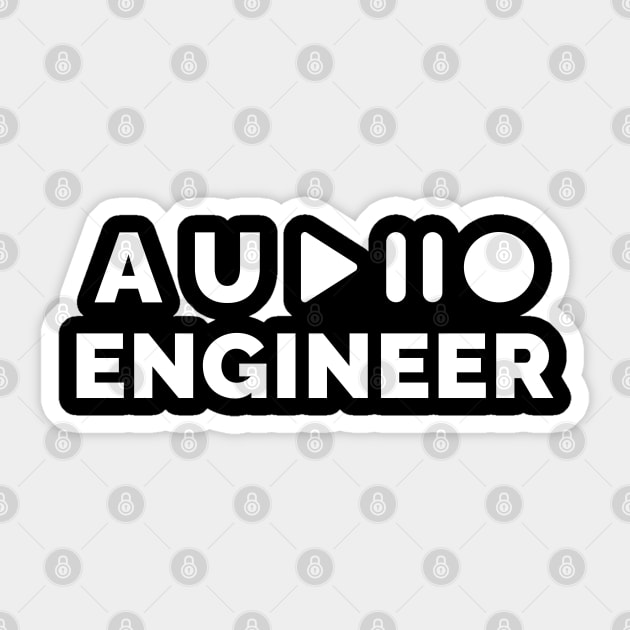 audio engineer White Sticker by Stellart